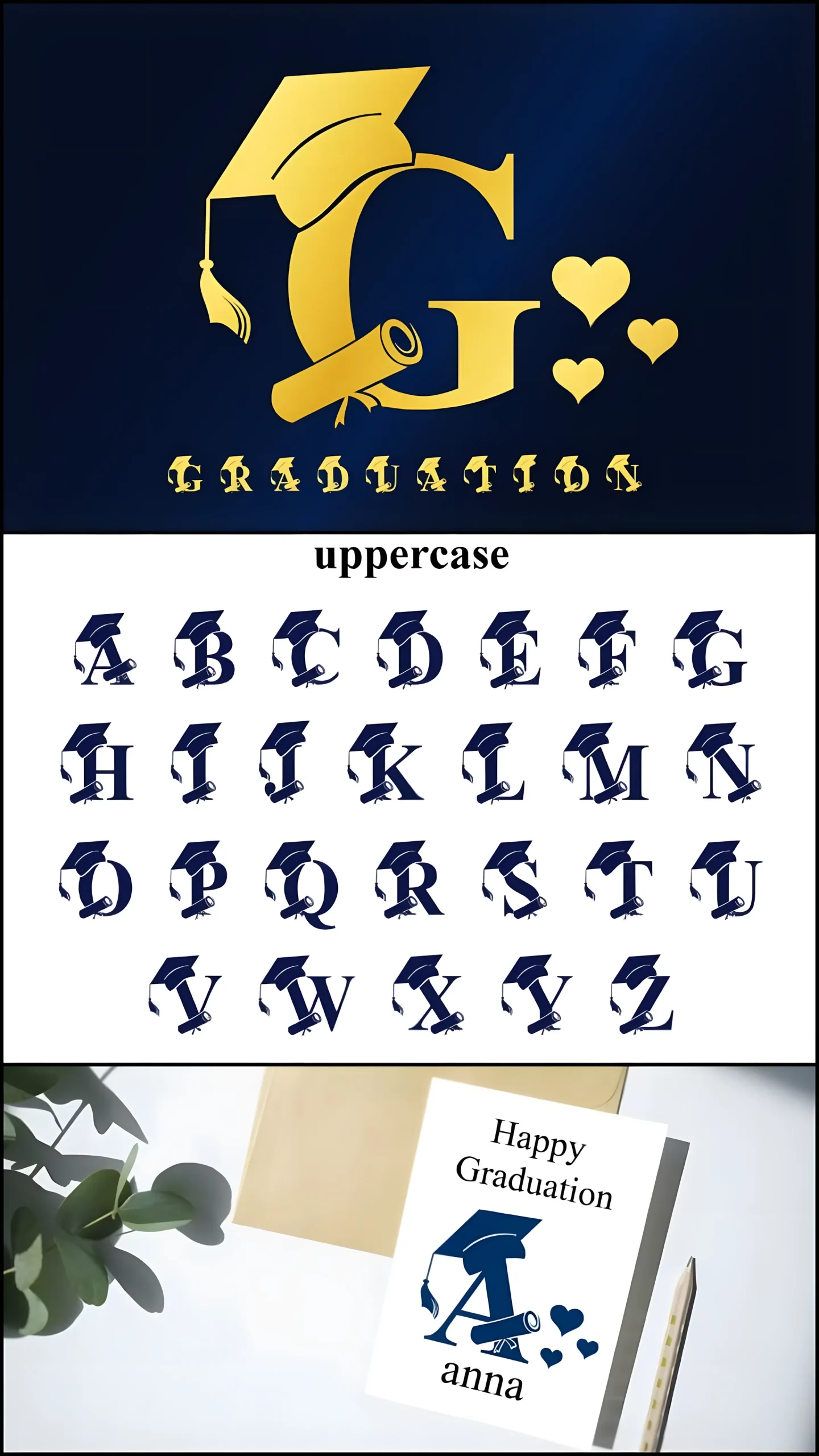 Graduation Monogram 4 Font: Elegant Graduation Typeface 5 Graduation Monogram 4 Font elegant typeface for event branding