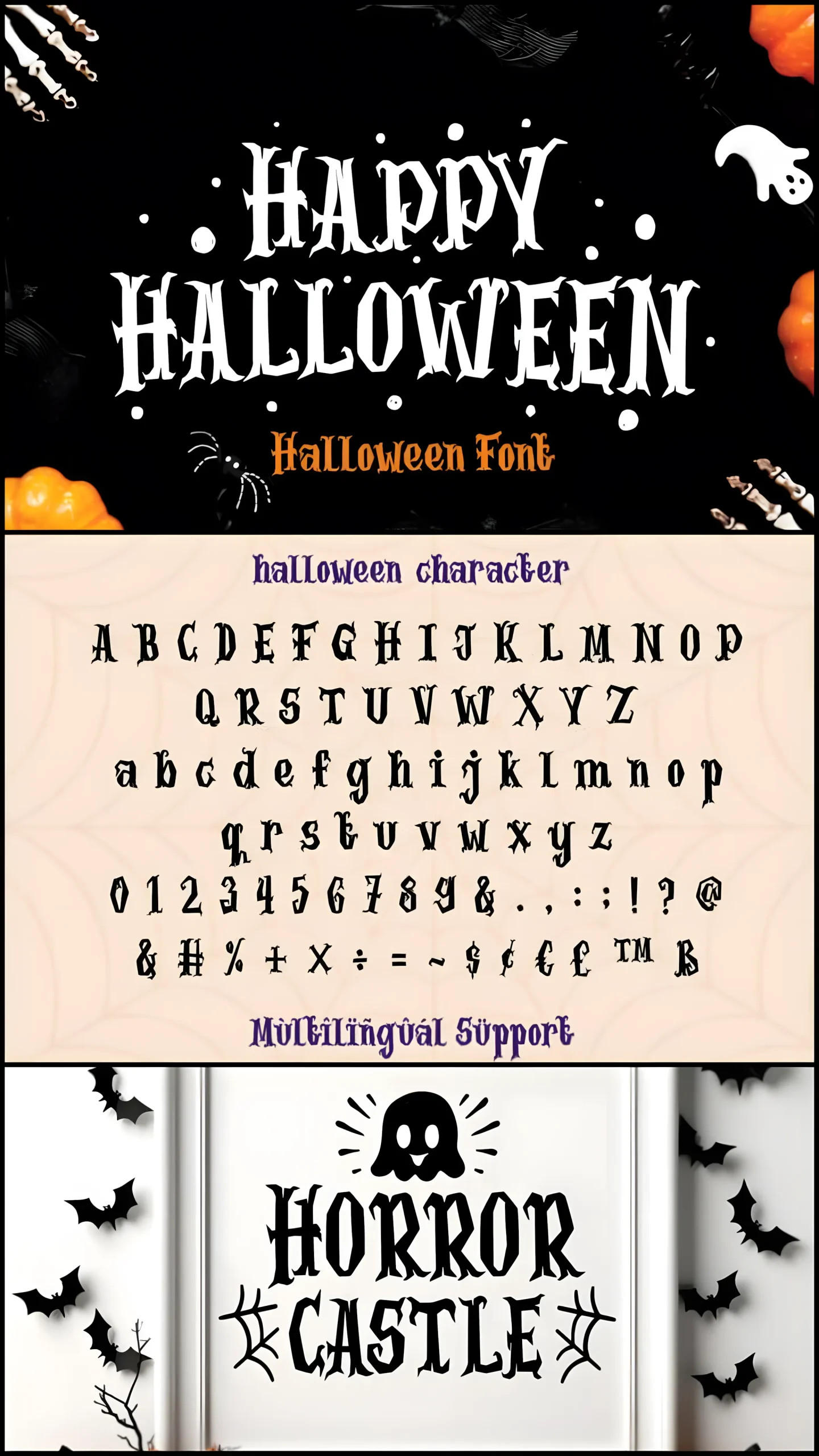 Halloween 1846 Font: A Seasonal Typeface That Sets the Mood 5 Halloween 1846 Font spooky display font for invitations and cards