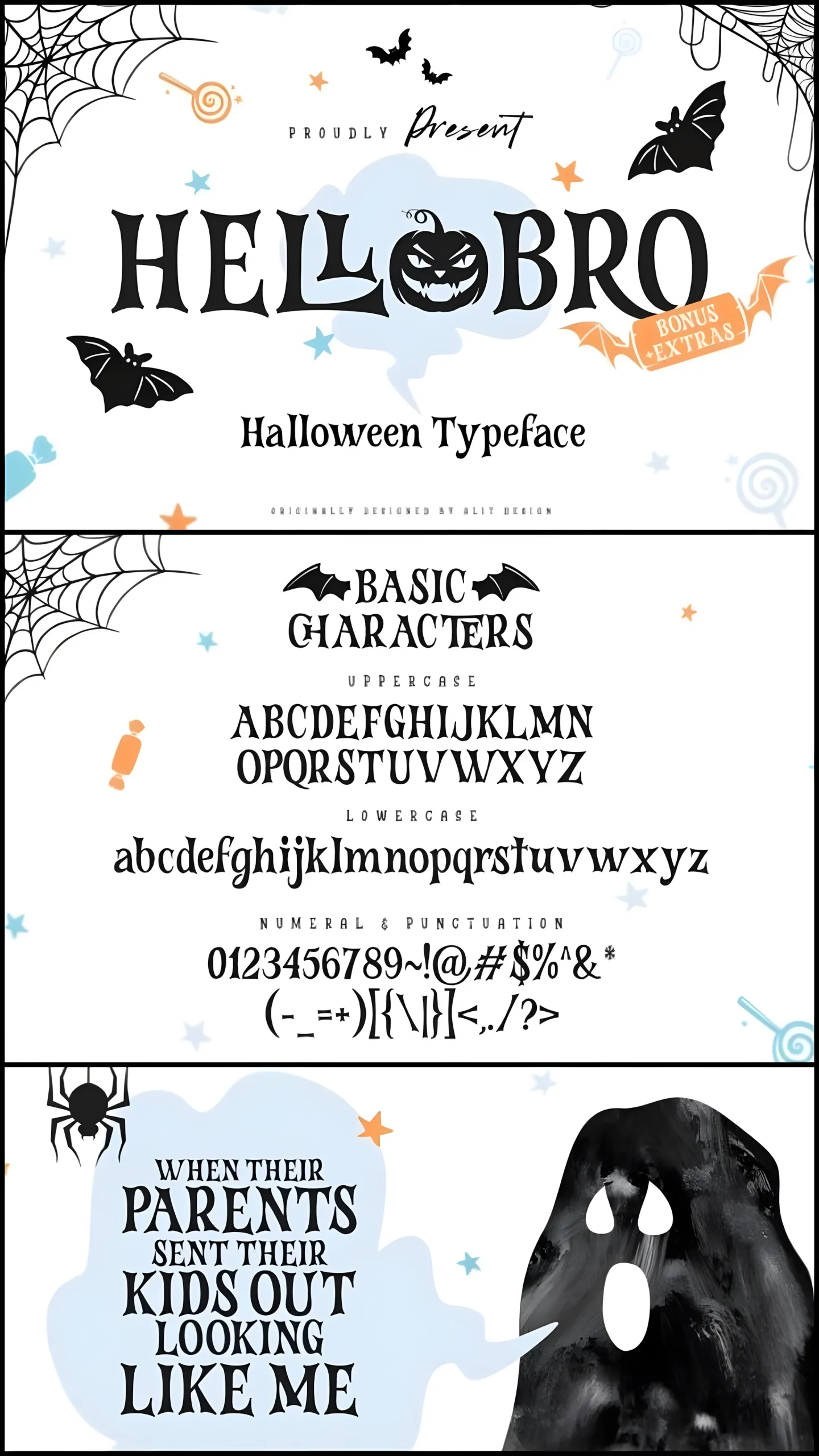 Hellobro Font: Playful Halloween Display Typeface 9 Hellobro Font playful Halloween display font for party posters