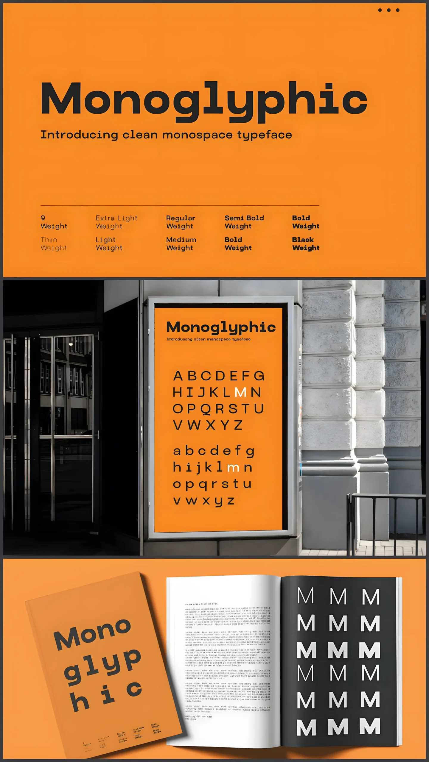 Monoglyphic Font: Clean Monospace Typeface for Modern Design 7 Monoglyphic Font clean monospace typeface alphabet