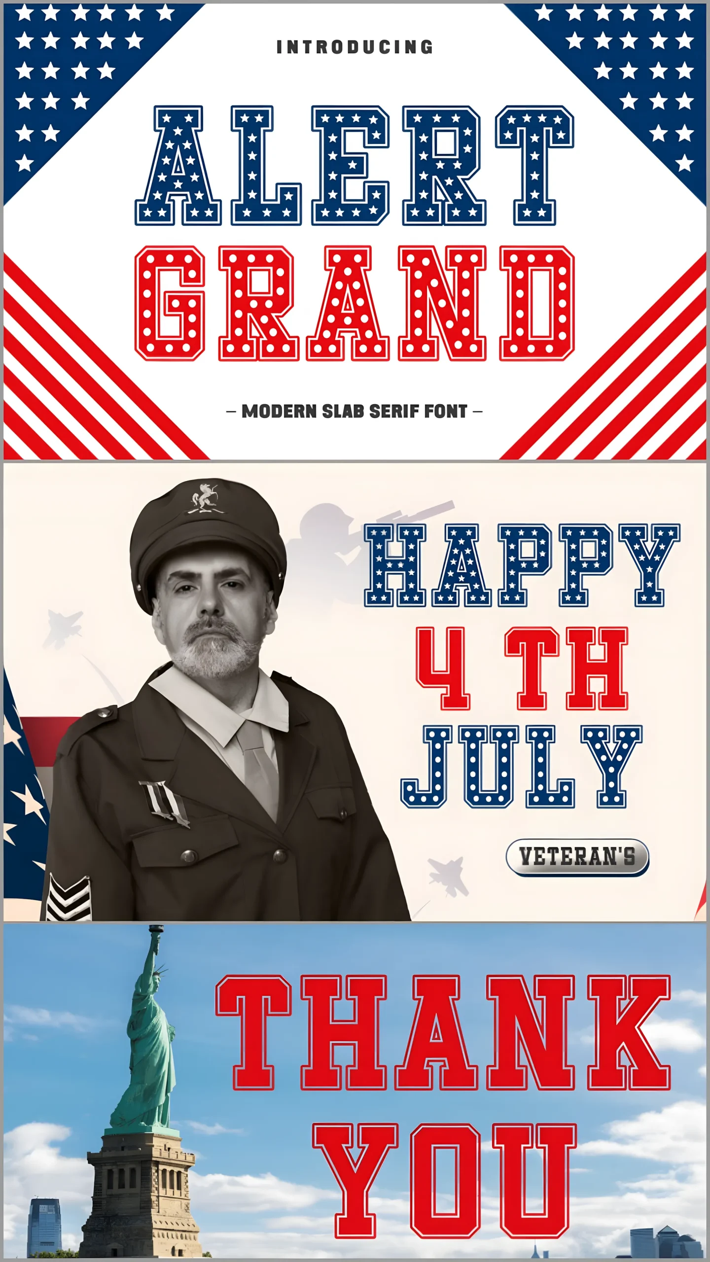 Alert Grand Font: Patriotic Slab Serif for Bold Branding 5 Alert Grand Font modern slab serif typeface alphabet