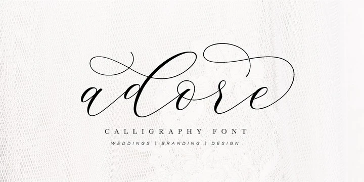 16 Best Valentine’s Day Fonts for Romantic Designs (2026) 20 Adore Calligraphy script – flowing elegant font for Valentine’s Day design