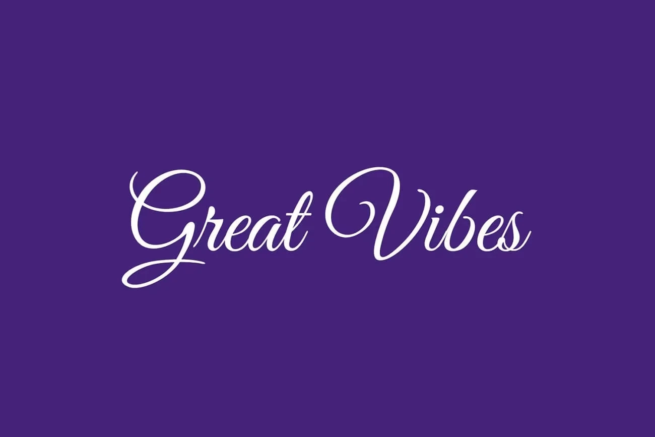 Top 9 Best Romantic Script Fonts for Valentine’s Day Cards 2 Elegant romantic script font Great Vibes used in Valentine’s Day card design