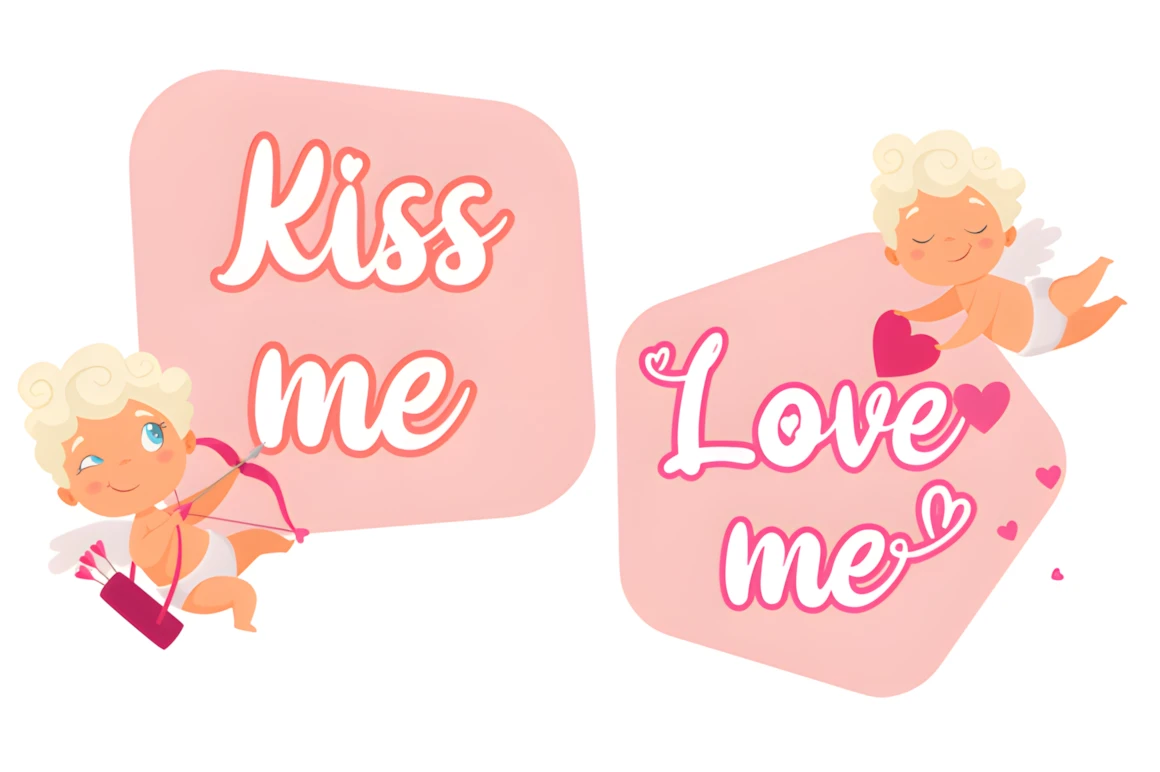 Compilation of Cute Valentine’s Day Fonts for Posters, Quotes, and Stickers 20 Cute cartoon font with heart strokes for kids’ Valentine projects