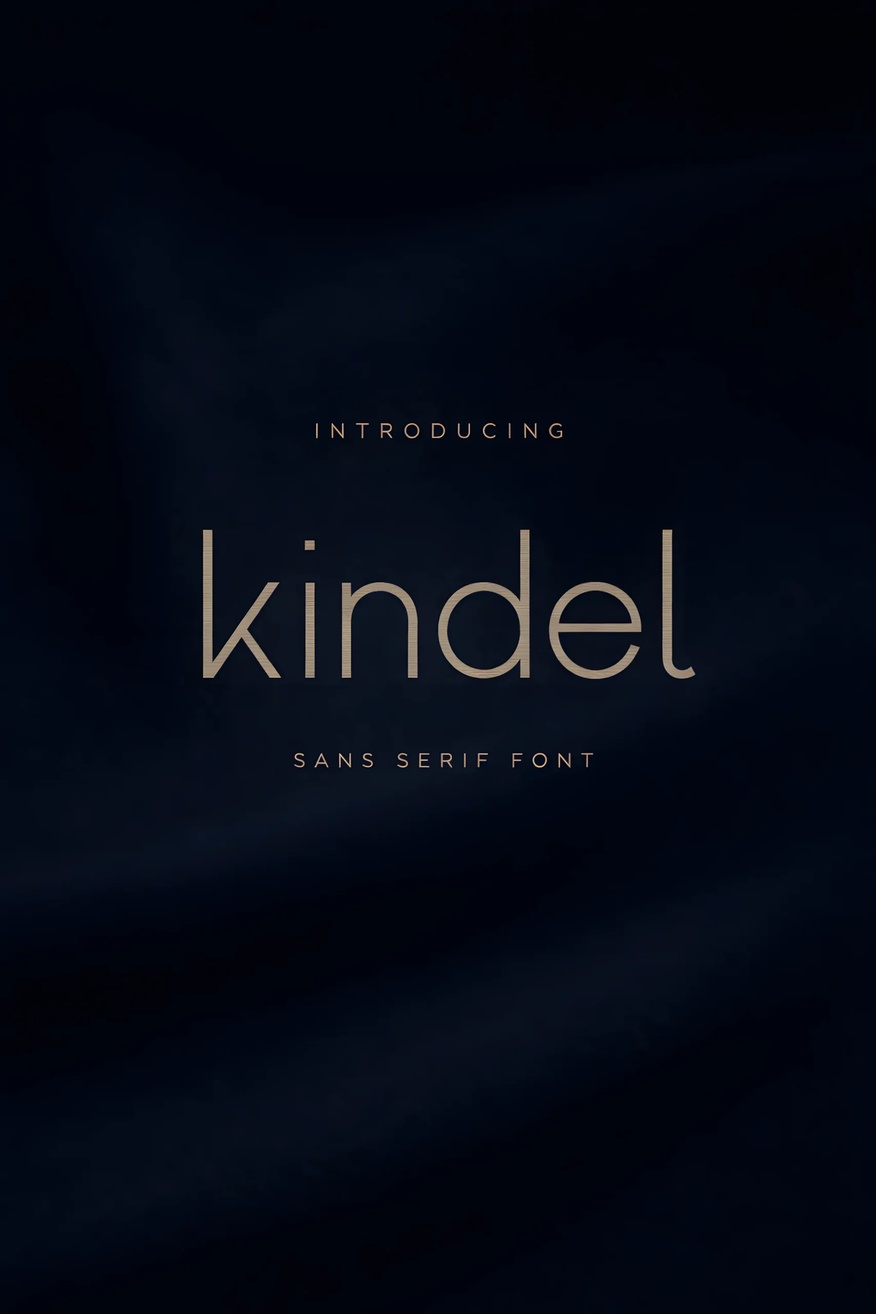 Kindel font elegant modern sans serif typography preview