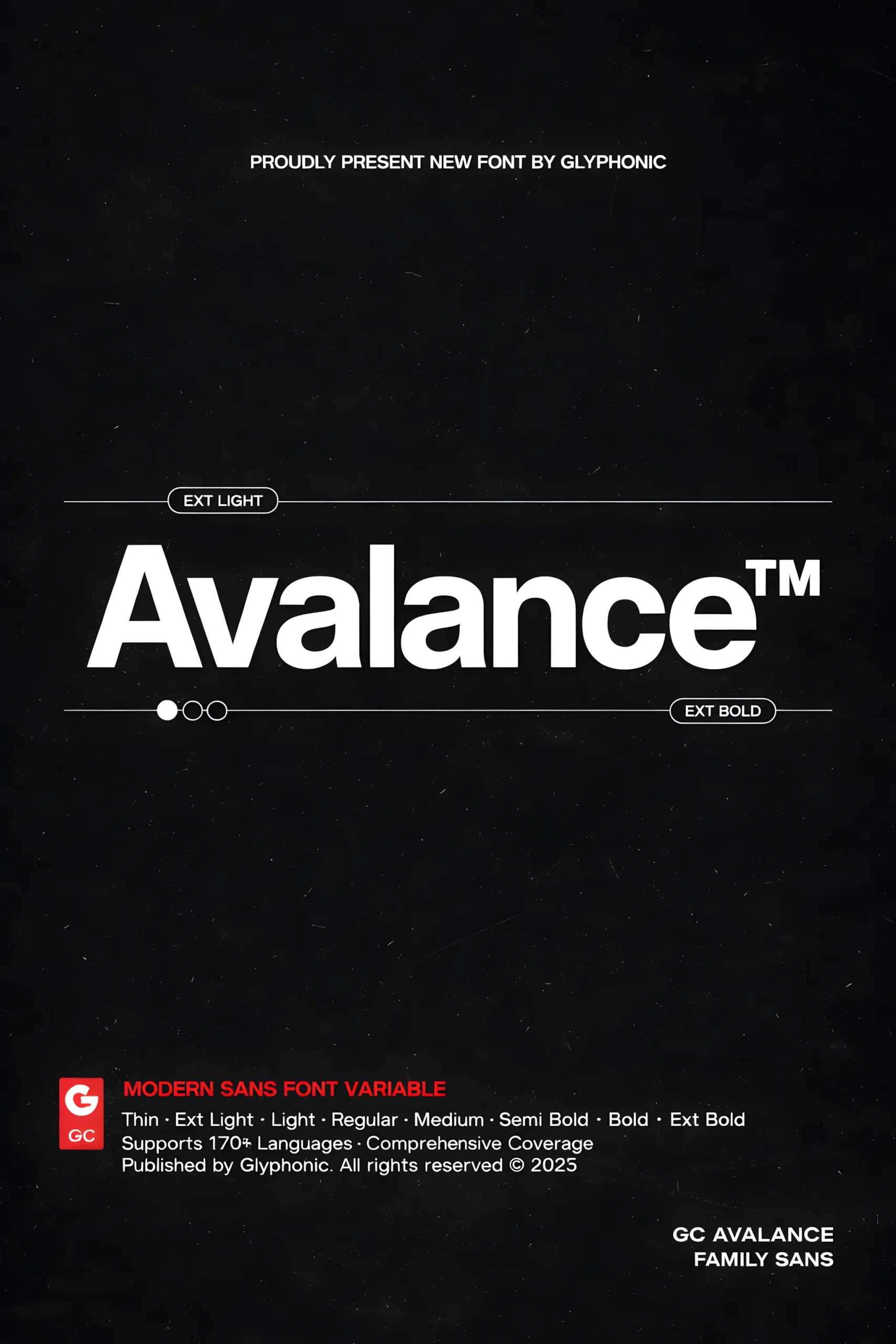 Avalance font modern variable sans serif typography preview