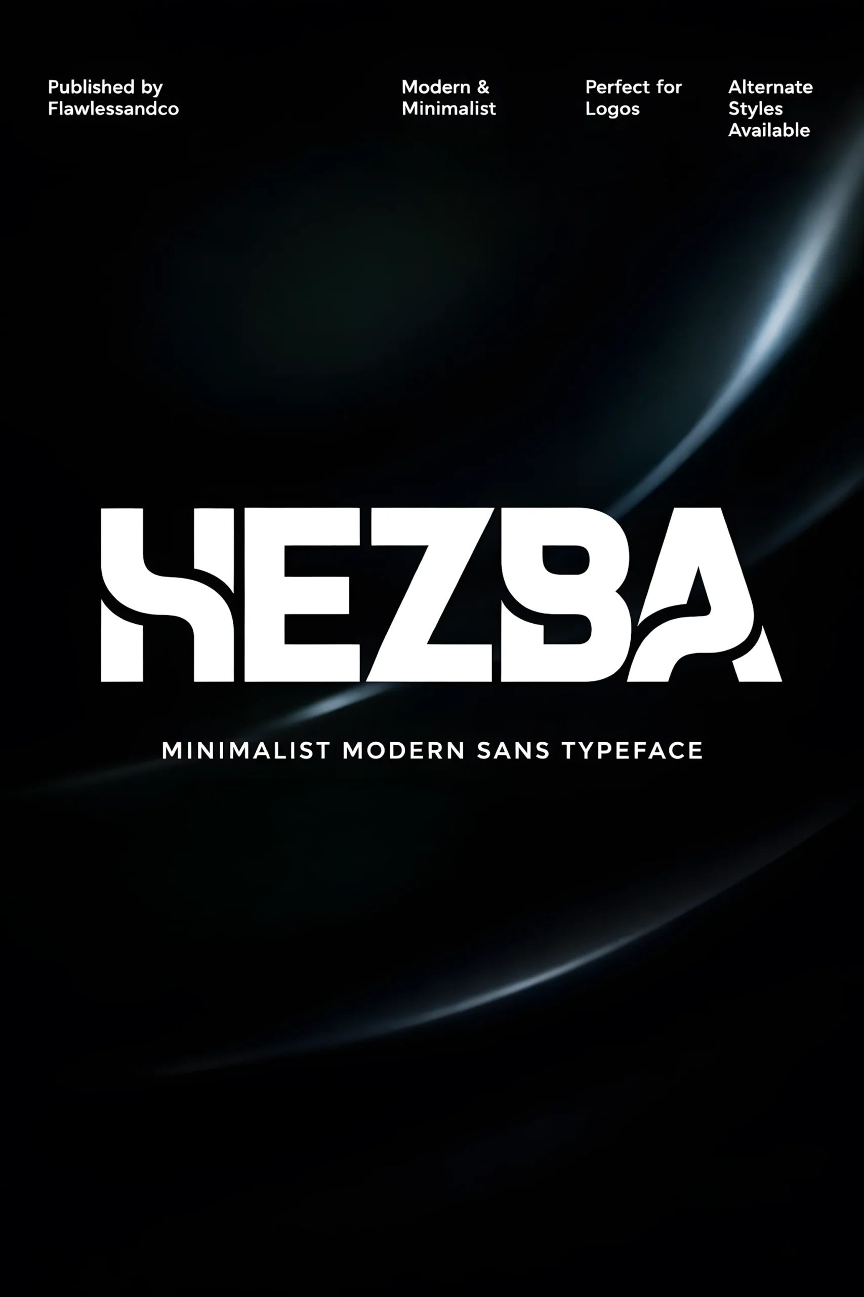 Hezba font minimalist modern sans serif branding preview