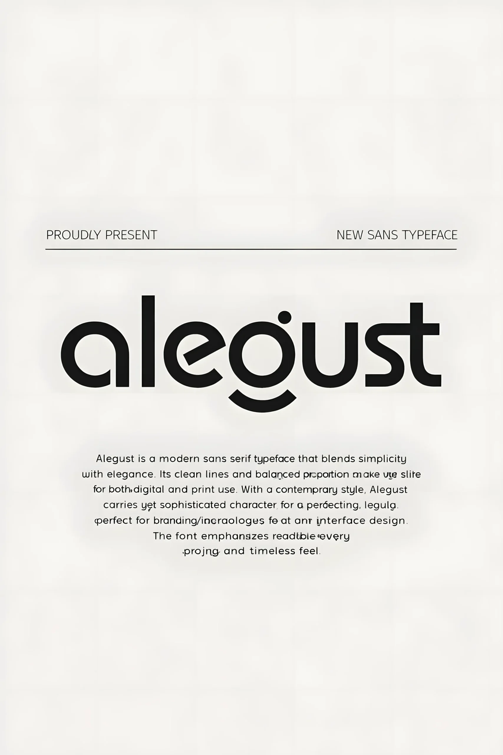 Alegust font clean modern sans serif branding preview