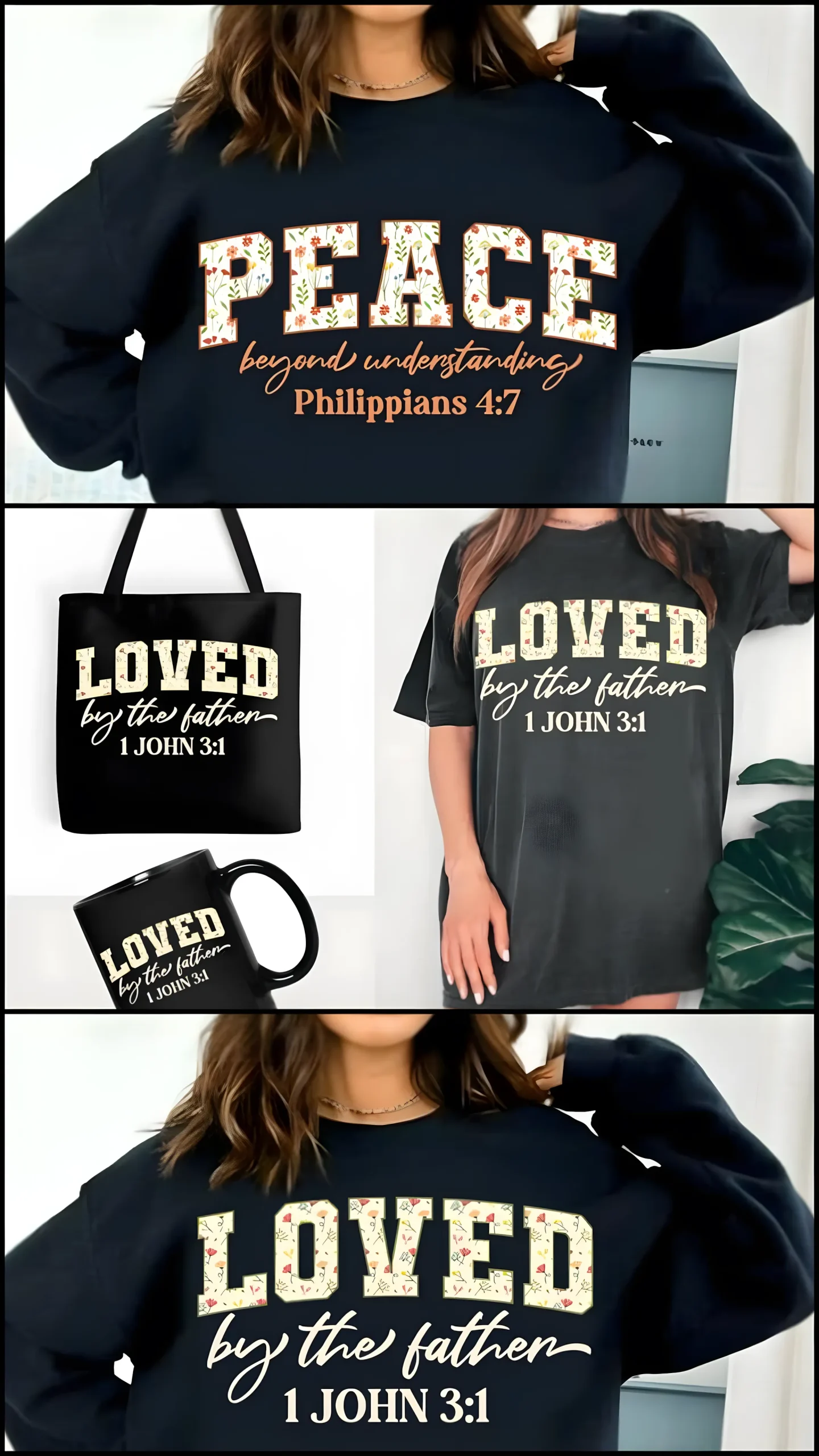 Wildflower Bible Verse Christian Design for Faith Apparel 3 Christian wildflower SVG on faith based sweatshirt mockup