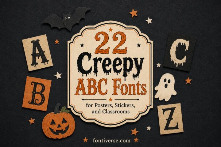 22 Creepy ABC Fonts for Posters, Stickers, & Classrooms